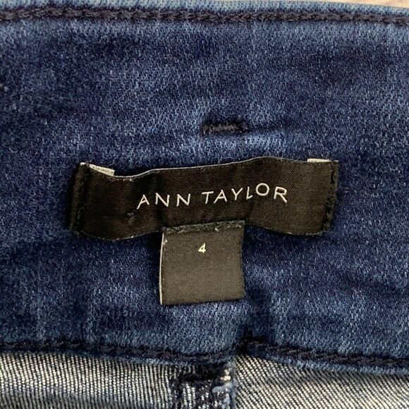 Ann Taylor Jeans sz 4 The Skinny Dark Wash Inseam 27.5" High Rise - Picture 10 of 11